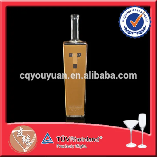 Super Flint Glass 1L Drinks Made with Vodka Decorated Bottles of Vodka