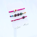 Rose-red smiley-face girl bracelet set