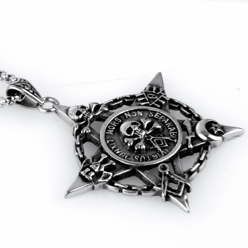 Customized Fashion Five-pointed Star Skull Head Pendant