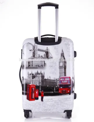 Big Ben Printing Travel Trolley Luxury Luggage PC+ABS UK Trolley Luggage Set