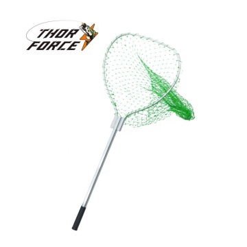Thorforce 45*38cm تلسكوبية للألومنيوم شبكة صيد صيد مع خط PE الأخضر ومقبض PVC (HVN007)