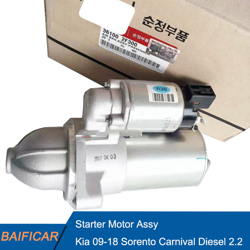 Baificar Brand New Genuine Starter Motor Assy 361002F300 / 36100-2F300 For 2009-2018 Kia Sorento Carnival Diesel 2.2