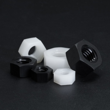 Search Engine for Nylon Plastic Insulated Material PA66 in White and Black Colors: Hex, Hexagon, and Hexagonal Head Heavy Thin Nuts (DIN934)