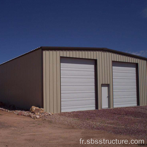 Garage de structure en acier à double porte