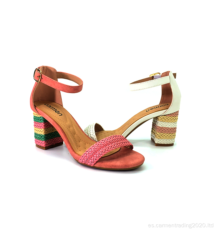Sandalias de color personalizadas zapatos de mujer de estilo romano