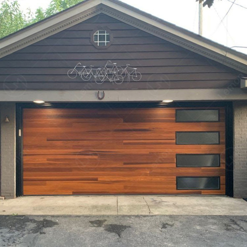 Electric Wood Grain Aluminum Sectional Garage Door