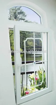 Soundproof window grill design upvc tilt and turn window
