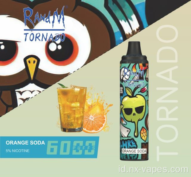 Randm tornado 6000 puffs pod