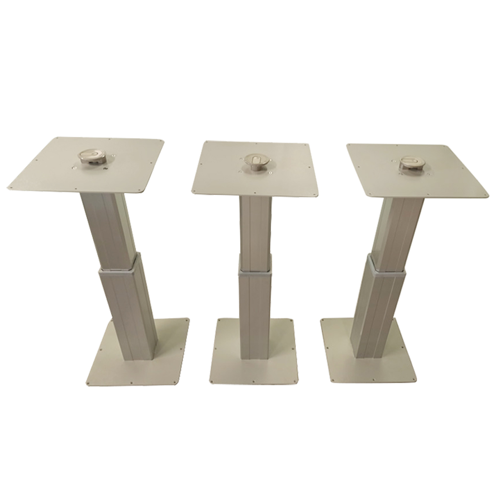 Muebles modernos de buena calidad Personas de metal de metal Mesa blanca cuadrada base de mesa de elevación ajustable pierna