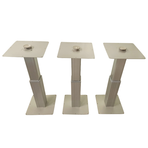 Καλής ποιότητας σύγχρονη προσαρμογή επίπλων μεταλλικών ποδιών τετράγωνο λευκό τραπέζι βάσης ρυθμιζόμενη ανύψωση τραπέζι πόδι