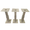 Dobra jakość nowoczesne dostosowanie mebli metalowe nogi kwadrat biały stół stół regulowany noga podnoszącą stół