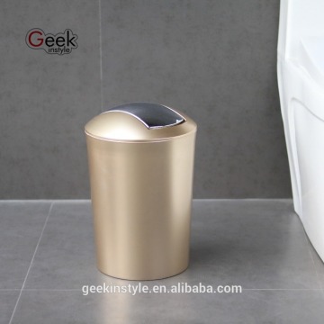 10L plastic waste bin Electroplated trash can
