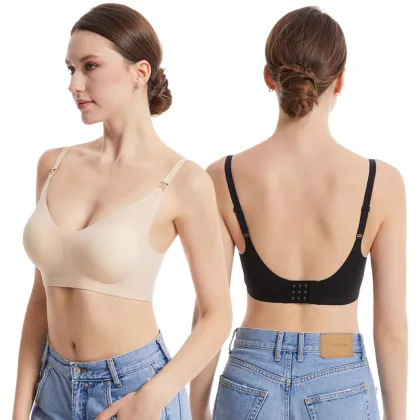 Seamless Nursing Bra Maternity Breastfeeding Bra with Removable Pads