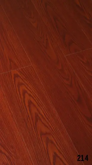 single click HDF AC4 walnut laminate parquet flooring