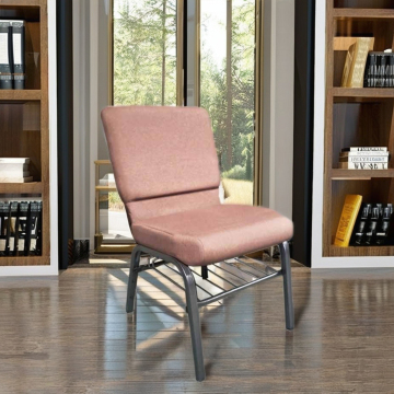 Mahogany Fabric Stacked Chairs for Schools, Churches, Theaters, and Hotels