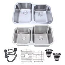 Top Mount Sink 304 Double Bowl Kitchen Sink