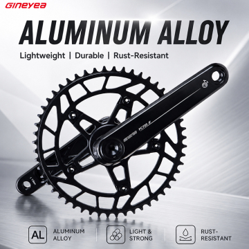 Set Engkol Basikal Lipat 52T Aloi Aluminium 170mm Gelang Rantai Lebar Sempit Berongga FC700 GINEYEA