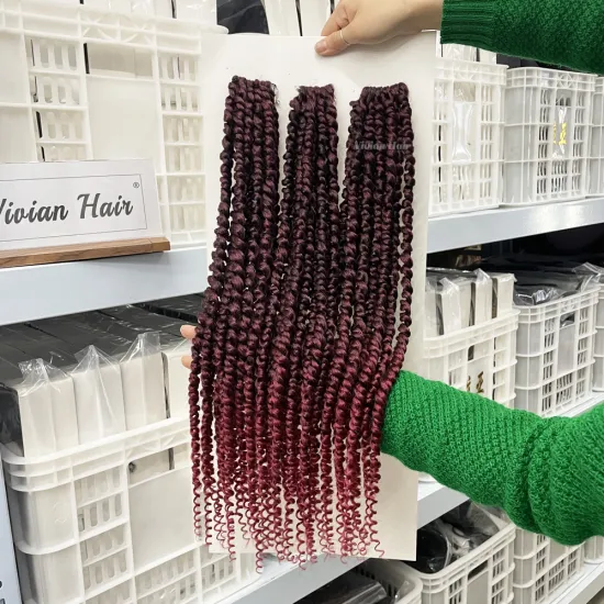 Popular 20-inch 3x Pre-Twisted Passion Twist Hair: Colorful Premium Flame Retardant Fiber for Ghanaian Twist Crochet Braiding