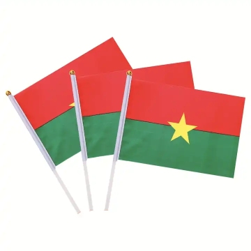 Sunshine Custom Burkina Faso Hand Hold Flags - BF Team Sport Banners