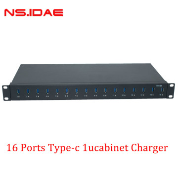 16 portar USB 1U -laddare Fast Charging Station