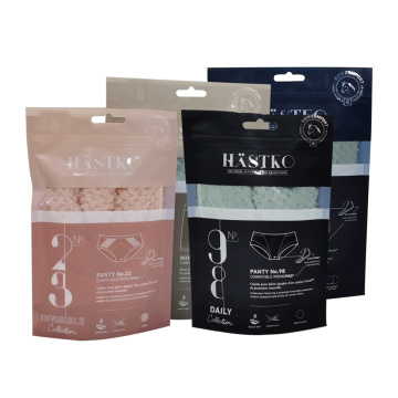 Bolsa de ropa interior compostable Stand up Pouch para ropa interior de mujer