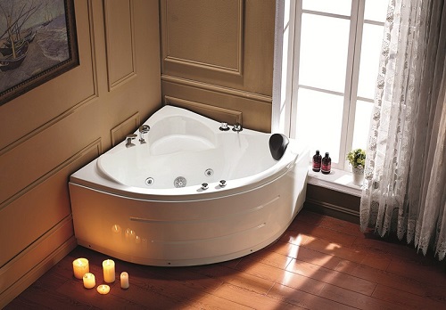 Acrylic Corner Massage Small Bathtub