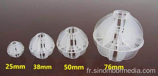 Emballage à billes creux polyédrique en plastique