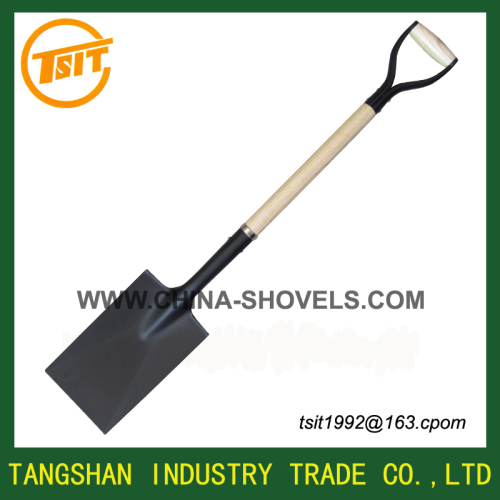 shovel with wooden handle