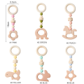 Natural Wooden Baby Teething Toys Wooden Teether Ring