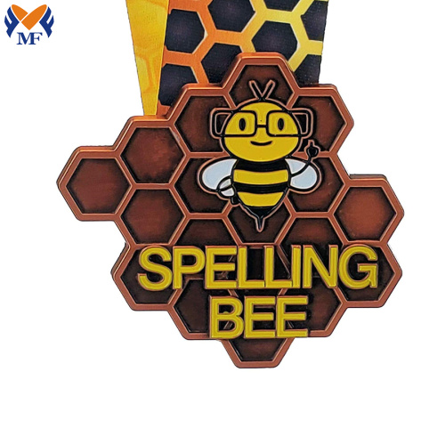개인화 된 맞춤형 꿀벌 스포츠 메달