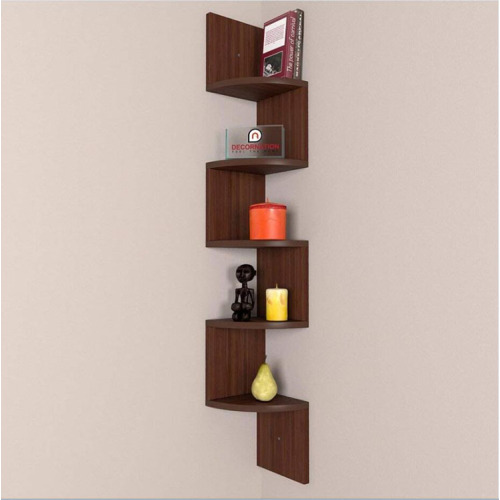 5 Tier Corner Rack Wall Mount Wood Shelf