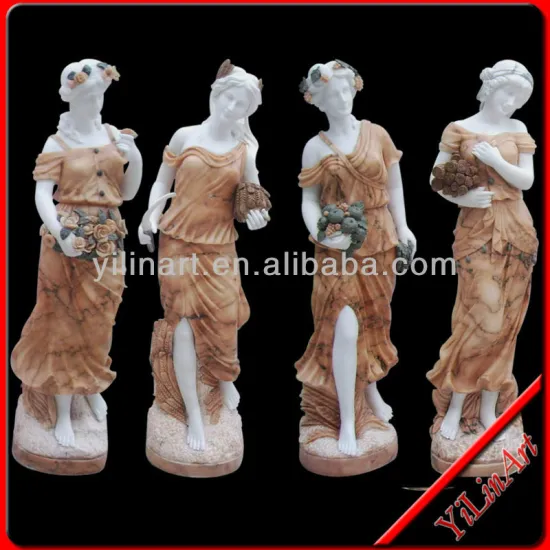 Natural Stone 4 Season Statue, Marble 4 Season Statue For Garden (YL-R094)