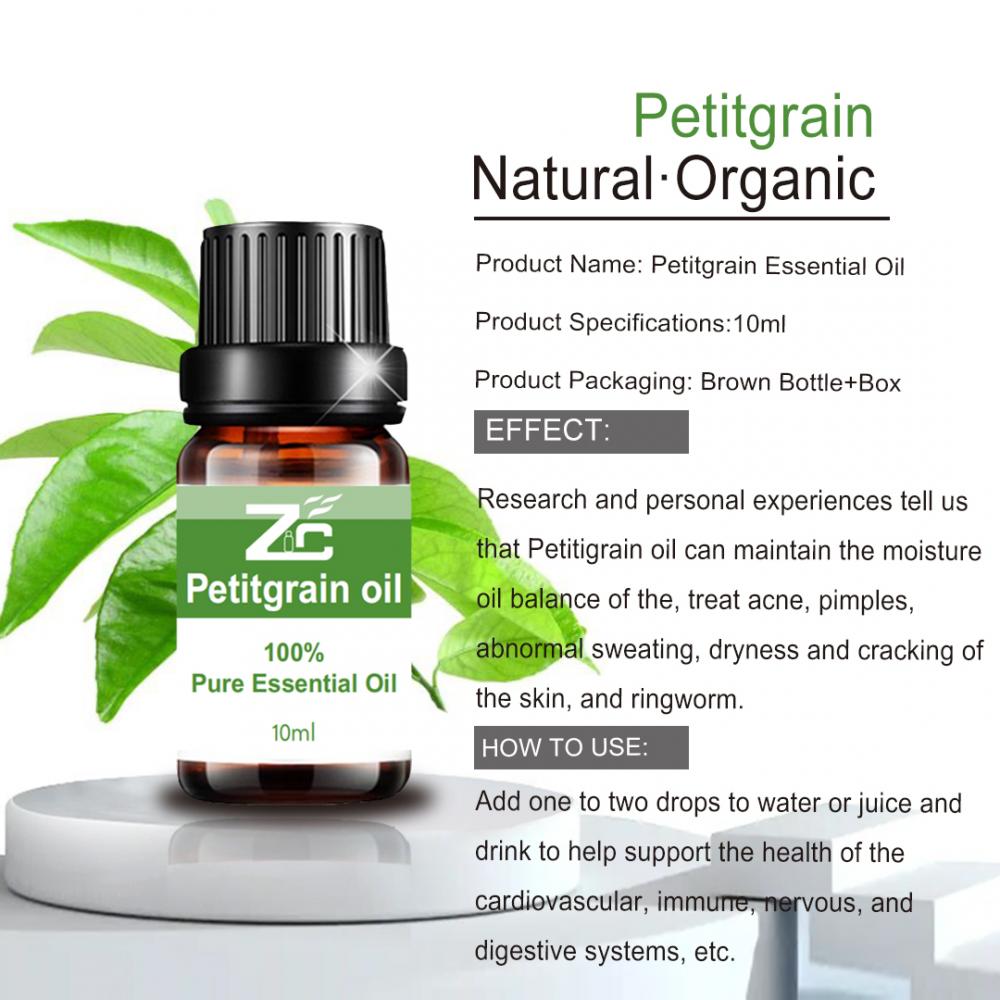 Pure Natural Petitgrain Essential Oil For Diffuser Aroma