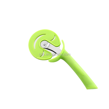 2025 Hot Selling Round Stainless Steel Pizza Cutter with Safety Protector Sheath