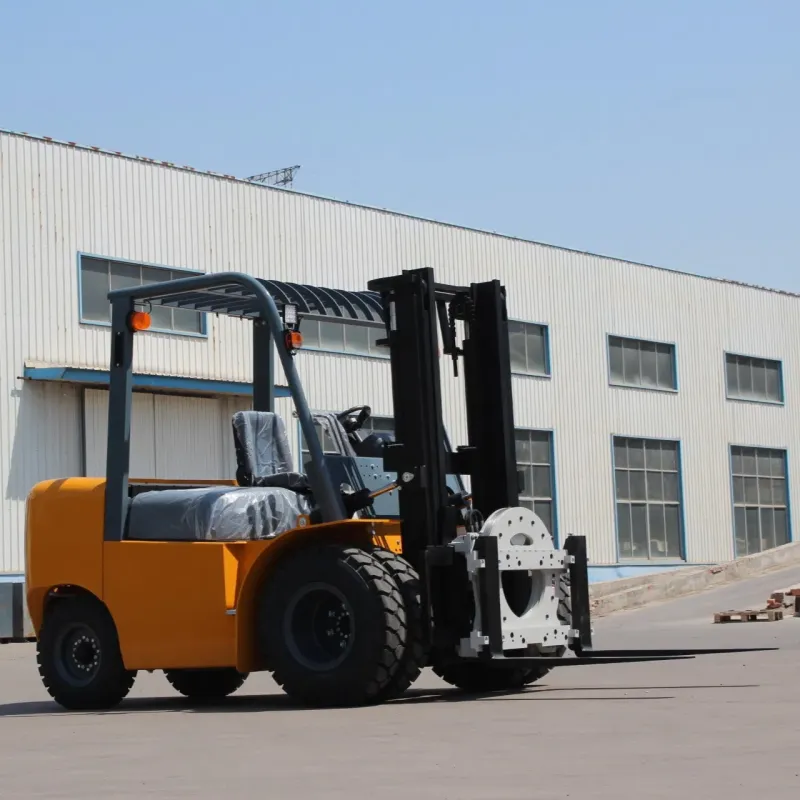 Heavy-Duty 4.0t-5.0t Diesel Forklift with Rotating Forks Attachment
