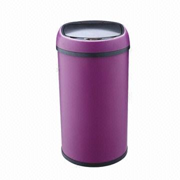 Automatic Sensor Trash Can with 12L Color Bin, Dustbin Lid Open by Infrared Sensor