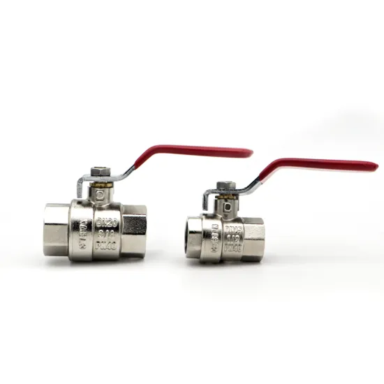 Brass Ball Valve Wholesale Manufacture Female Lever Handle  Nickel Plated Brass Water Ball  Valve
