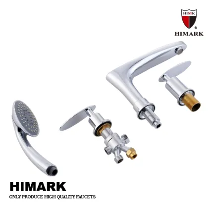 HIMARK High Quality Gruppo Bordo Vasca 5 Fori with Handles