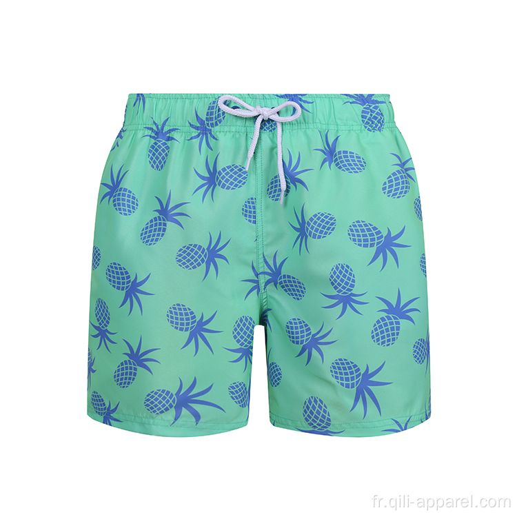 Motif Maillot de bain 100% polyester Short de bain vert