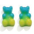 Hot Sell Gummy Bear Resin Cabochon Gradient Ramp Color Flatback Animal Charms for Key Chain Drop Earring Making