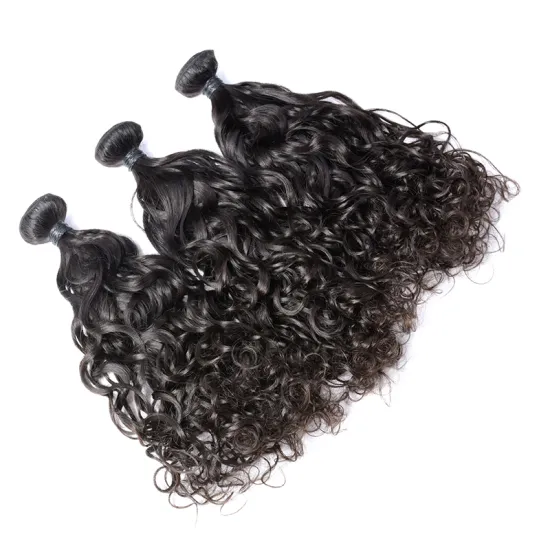 100 Unprocessed Human Hair From One Donor Cuticle Intact Water Wave Virgin Hair Bundles