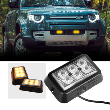 ECE R10 4 Flash Patterns 18W Car LED Strobe Light 10-30V Flood Vehicles Amber Warning Led emergency strobe lights