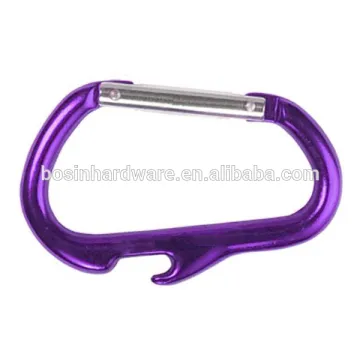 Fashion High Quality Metal Aluminum Carabiner Bottle Opener Keychain
