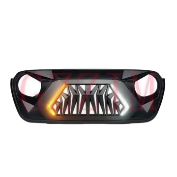 Wrangler JK JL Front Grille With Lights