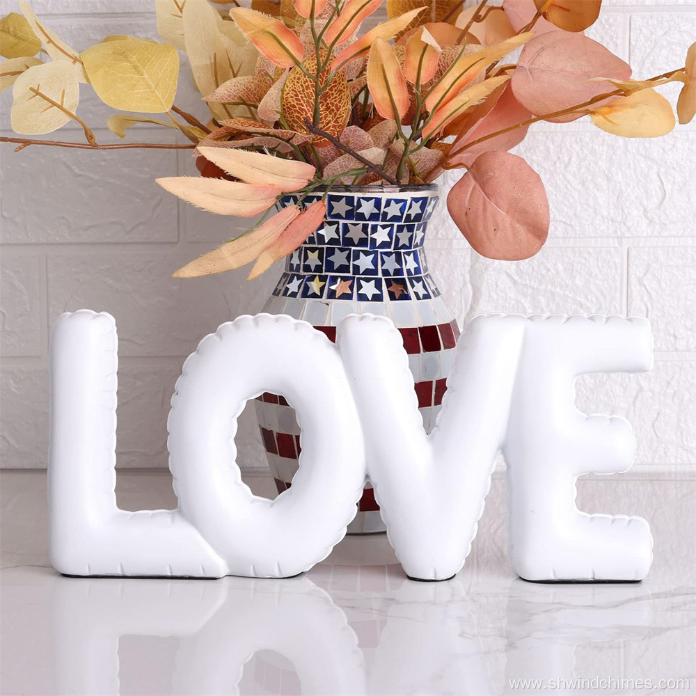 Large Resin Sculpture of White Love Letters