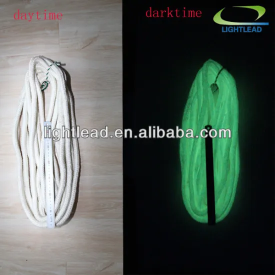 PA or PP glowing ropes for extra safety precaution