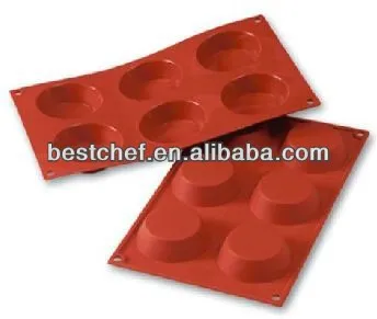 6 tart pastry baking moulds