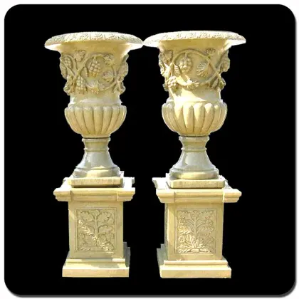 Natural stone flower pot giant garden pots for sale