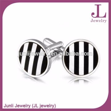 Hot Sale Custom Enamel Cufflinks Stainless Steel Round Cufflinks For Businessman