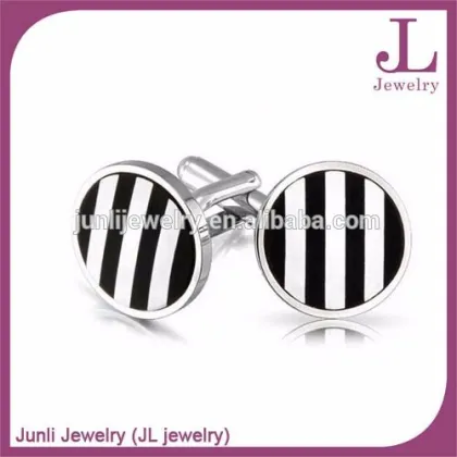 White Blue Stones Square Metal Cufflinks Stainless Steel Fashion Cufflinks